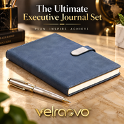 velraovo™ A5 Hardcover Journal - Soft Touch PU Leather Notebook with Elastic Closure, Ribbon Bookmark & Expandable Pocket, Thick No-Bleed Lined Paper for Office, School & Daily Planning (Classic Morandi Colors)