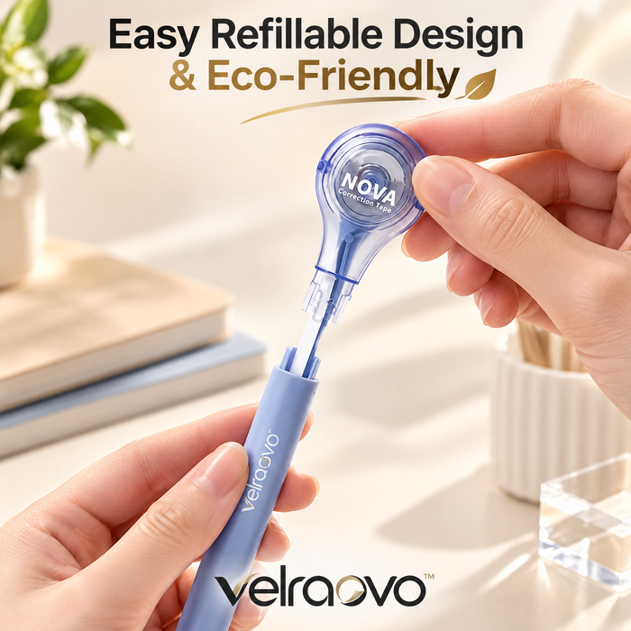 velraovo™ Pastel Pen-Style Correction Tape Set - 5 Pack Cute White Out Tape Dispensers, Tear-Resistant Smooth Apply Film Tape for School Supplies, Journaling & Office Desk Accessories