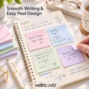 velraovo™ Pastel Sticky Notes Set - 3x3 Inch Self-Stick Memo Pads, Strong Adhesive Aesthetic Sticky Notes for Wall, Computer, Fridge & Office Organization (Soft Morandi Shades)