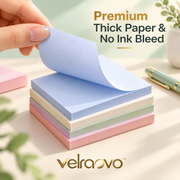 velraovo™ Pastel Sticky Notes Set - 3x3 Inch Self-Stick Memo Pads, Strong Adhesive Aesthetic Sticky Notes for Wall, Computer, Fridge & Office Organization (Soft Morandi Shades)