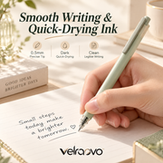 velraovo™ Poetic Theme Aesthetic Gel Pen Set - 4Pcs 0.5mm Extra Fine Black Ink Pens with Vintage Literary Design, Smooth Writing Luxury Stationery Gift for Writers and Students