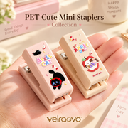 velraovo™ Cute Mini Stapler Set - Heavy-Duty Steel Internal Structure with 1000 Staples, Kawaii Animal Design Portable Stapler for School Supplies, Desk Accessories & Crafting