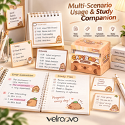 velraovo™ Pull-Out Roll Sticky Notes Dispenser Set - Chubby Panda Aesthetic Memo Pads, Self-Adhesive Tearable List Paper for To-Do Lists, Study Reminders & Office Organization